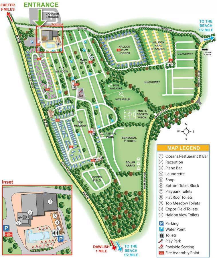 Static Caravan On Lady'S Mile Holiday Park Dawlish Exterior photo